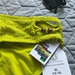 Time & Tru NWT swimsuit Crinkle Bikini Bottoms Bead Accents Green size X-Large Photo 5