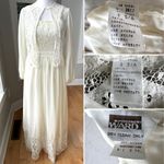 Vintage 70s Ivory Cream Montgomery Ward Wedding Prom Dress Lace Cardigan Sz 5/6 Photo 7