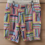 Lilly Pulitzer  Women 100% Cotton Patchwork Shorts Sz‎ 6 Boho Hippie Festival Y2K Photo 0