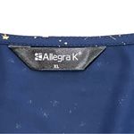 Allegra K  Woman Blue Dress XL Star Smocked Whimsigoth ACOTAR Celestial Fairy Photo 5