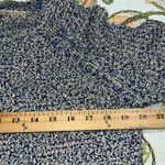 Peck & Peck  women’s size small pullover hi low long sleeve blue gold metallic Photo 4