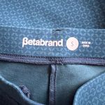 Betabrand Teal & Blue Circle Patterned Bootleg Stretchy Yoga Dress Pants Photo 7