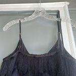 Lavender Brown Black Fringe Dress Photo 5