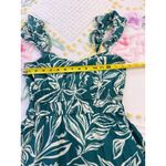 MAX + ASH Green Floral Ruffle Strap Tiered Maxi Dress Size S Summer Photo 5