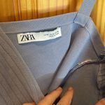 ZARA light blue knit crop top M Photo 2