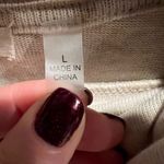 Retrology Women's L Oatmeal Cowl Neck Tunic Sweater Drawstring Size L Photo 3