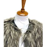 matty m Women’s Vest Faux Fur Sleeveless Open Vest Tan Size XS Photo 3