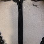 Theia Midnight Sheath Illusion Mesh Floral Applique Knee Photo 10