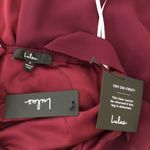 Lulus Lulu’s Forevermore Burgundy Skater Dress Halter Neck NWT size Small Photo 9