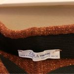 ZARA  Trafaluc Ribbed Cropped Wide leg Pull On Pants Leggings Rust Orange‎ Small Photo 3