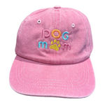 Boutique Pink Washed Embroidered Dog Mom Hat Photo 0