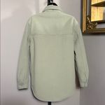 Joie  Small Button Front Shacket Shirt Jacket Green Oversized Pockets Photo 1