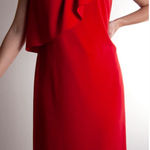 Moschino  Cheap & Chic Red One-Shoulder Ruffle Shift Dress – Size 10 Photo 0