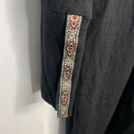 Able Clothing Knit Dress Hoodie Black Long Embroidered Cuffs Button W Photo 1