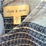 Cloth & Stone Anthropologie  Striped Button Down Blouse Light Blue XS Photo 6