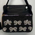 From India To You | Beaded Silver Bow Shoulder Bag Black Photo 5