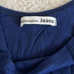 Reformation Kaila Knit Wrap Dress Scoop Neck Navy Blue Size S Photo 6