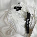 Lulus Classic Elegance White Satin Sleeveless Mock Neck Mini Dress size XS NWT Photo 5