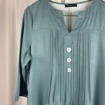 NWOT Noracora Womens Large Floral Short Sleeves Split Neck Midi A Photo 9