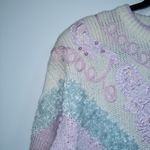 Jaclyn Smith Vintage  Lavender Purple Butterfly Embroidered Beaded Sweater Medium Photo 4
