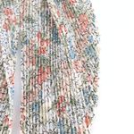 Noir Colorful Floral Multicolored Boho Crinkled Long Bow Barrette Hair Clip Photo 1