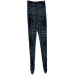 Pretty Little Thing NWT Sock Leggings Womens 4 Black Bandana Paisley Print Sheer Photo 4