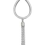 Swavorski Make a Statement W/this Swarovski Crystal Teardrop Tassel Pendant Necklace Photo 0