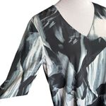 Calvin Klein Womens Jeans Multi-Color Swirl V Neck Shift Dress - Sz M Photo 1