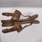 Michael Kors Thong Sandals Brown Faux Leather Slingback Designer Shoes Sz 10 M Photo 13