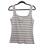 Michael Stars NWT  Veil Grey Striped Sleeveless Zabrina Tank Size L Photo 2