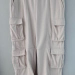 Lazy sundays size XL Wide Leg Cargo Sweatpants - Cream Photo 0