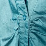 Apostrophe Teal Button Down Stretch Shirt XL Photo 2