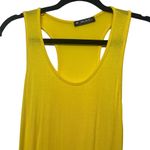 Be Jealous Scoop Neck Sleeveless Womens Yellow Maxi Beach Dress Small Side Slits Photo 2