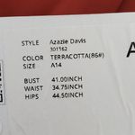 Azazie Davis Terracotta Maxi Dress Size A 14 Photo 6