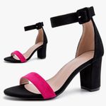 Elegant Black and Pink Women's Heels NWOT size 7.5 Photo 1