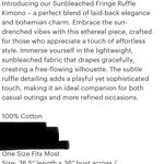 Boutique Sun Bleached Kimono With Fringe  Photo 2