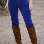 Ralph Lauren  vintage blue label royal blue corduroy polo embroidered pant Photo 0