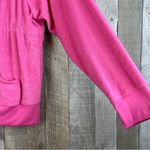 Vanity Fair Size Medium Fleece Hooded Pink Zippered Front Short Robe wit… Photo 4