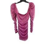 Oh Polly  Purple Leopard Print Mesh Ruched Bodycon Dress Size 2 Photo 1