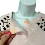 Vintage 80s Baby Pink Mixed Media Skiing Winter Sweatshirt Crew Neck Size L Size L Photo 3