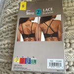 Felina  Stretch Lace Bralette 2-Pack, Black/White, Size Small, NWT Photo 4