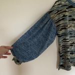 L Love Camo Pullover Long Balloon Sleeve Top Size Small Green Photo 3