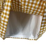 Ann Taylor  Skirt Womens 6 Yellow White Linen Gingham A-Line Country Cottagecore Photo 1