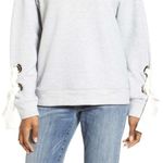 Halogen Tie Sleeve Sweatshirt Heather Grey XXSP XXS Petite Photo 2