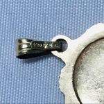 12K Gold Filled Oval Medallion Initial Pendant Photo 2