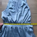Baltic Born Silvery Blue A-Line Silky Dress Photo 10