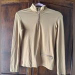 Bugatchi | Camel 3/4 Zip Long Sleeve Top | S Tan Photo 0