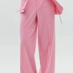 ZARA High Waisted Wide Leg Pants Trousers Dressy Barbie Pink Women's Size S Photo 0