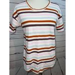 Madewell  Whisper Cotton Tee Shirt Small Striped‎ T-Shirt short sleeve Womens Photo 6