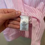 NWT Tamara H. Pink Striped Tie Short Sleeve Shirt Size M Photo 7